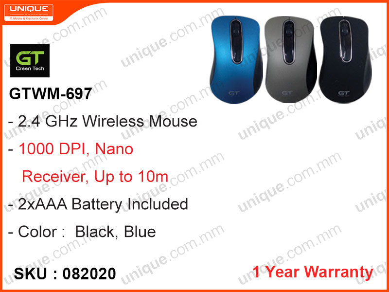 Green Tech GTWM-697 Wireless Mouse