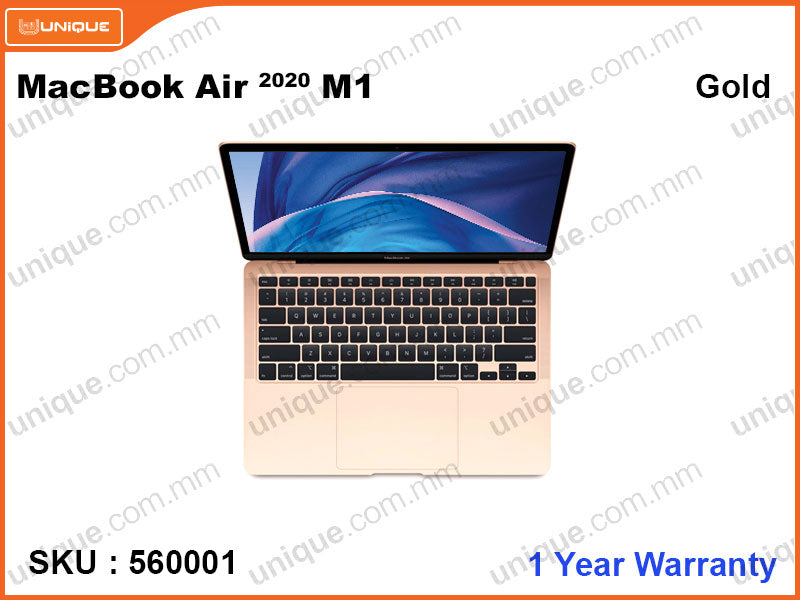 Apple MacBook Air 2020 256GB (Apple M1 Chip 8-Core CPU, 7-Core GPU, 8GB, 256GB, 13", Weight 1.29 Kg)