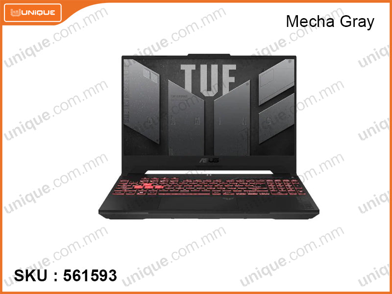 TUF F15 FA507NV-LP117W Mecha Grey (AMD Ryzen 5-7535HS, 16GB DDR5 4800MHz (1 slot free), PCIe M.2 Gen 4 SSD 512GB (M.2 PCIe Slot Free), Nvidia Geforce RTX4060 8GB GDDR6, Window 11, 15.6" FHD (1920x1080 IPS Level Panel), Weight 2.2kg)