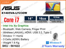 ASUS Vivobook X1405VA-LY230W Indie Black (Intel Core i7-13700H , 16GB DDR4 3200MHz (8GBx2), PCIe M.2 SSD 512GB,  Window 11, 14" WUXGA IPS 1920x1200, Weight 1.6 Kg)