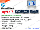 hp 15s-eq3034AU Natural Silver (AMD Ryzen7-5825U, 8GB DDR4, PCIe M.2 SSD 512GB, Window 11, 15.6'' FHD, 1.79 Kg)