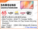 SAMSUNG 65” LED 4K Smart TV UA65CU7000KXMR