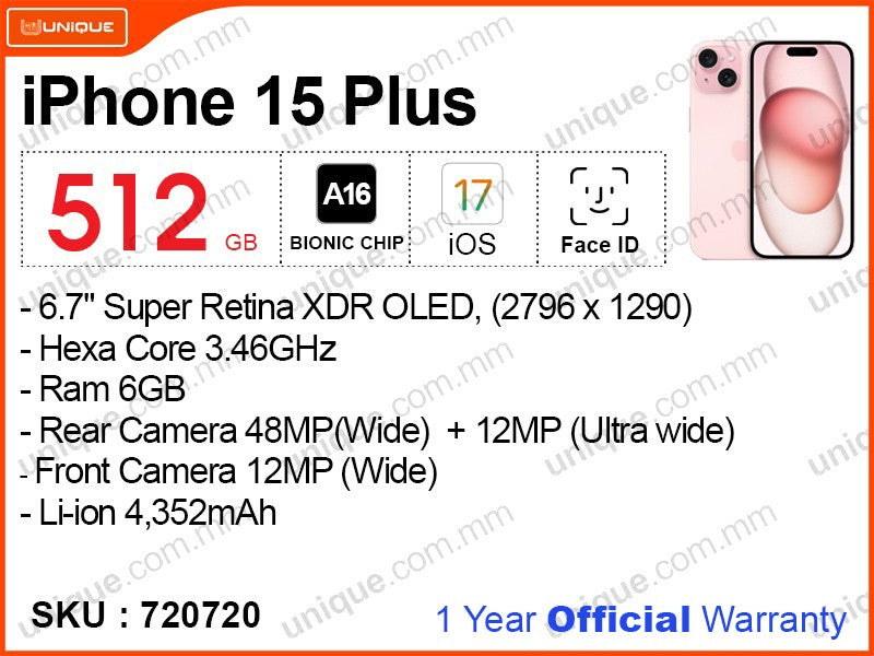 iPhone 15 Plus 512GB (Official)
