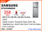 SAMSUNG Refrigerator RT25FARBDS8, 2Door, Digital Inverter, 258.5L