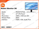 Redmi 27" RMMNT27NQ 2K Monitor