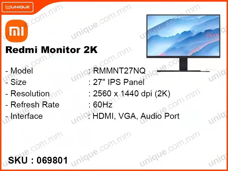 Redmi 27" RMMNT27NQ 2K Monitor
