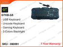 Green Tech GTKB-G5 Black USB Multimedia Gaming Keyboard