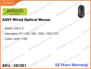 anitech A201 Black Wired Optical Mouse