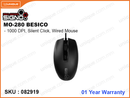 SIGNO MO-280 BESICO Black Silent Optical Mouse