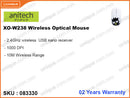 anitech XO-W238 White Wireless Optical Mouse