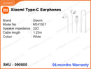 Xiaomi M2413E1 White Type C In Ear Earphones