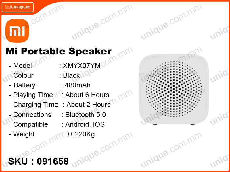 Mi XMYX07YM White AI Portable Bluetooth Speaker