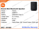 Xiaomi ASM01A Mini Bluetooth Speaker