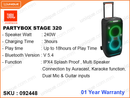JBL PARTYBOX STAGE 320 Black Bluetooth Speaker