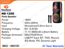NexBeat NB-128D Black Party Speaker
