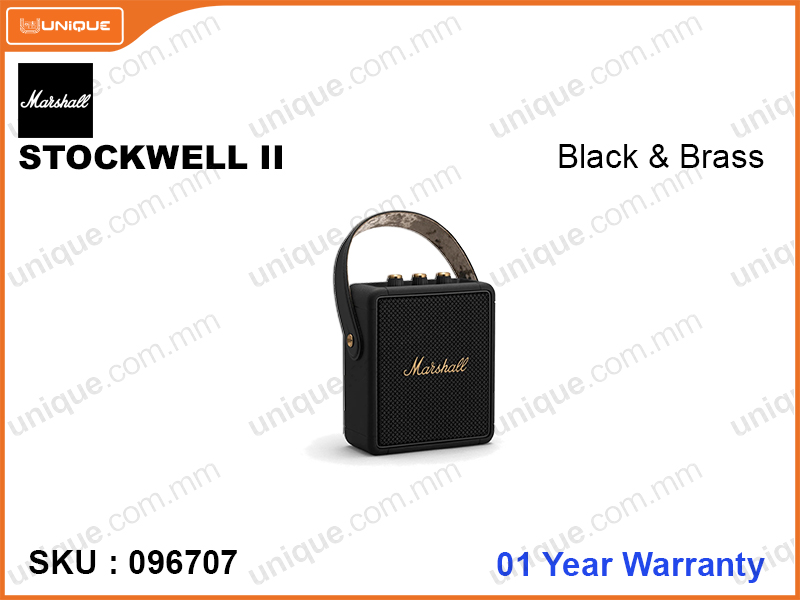 Marshall STOCKWELL II Black & Brass Bluetooth Speaker