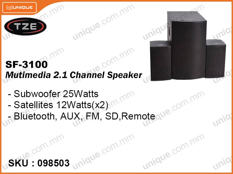 TZE SF-3100 Multimedia 2.1 Channel Speaker