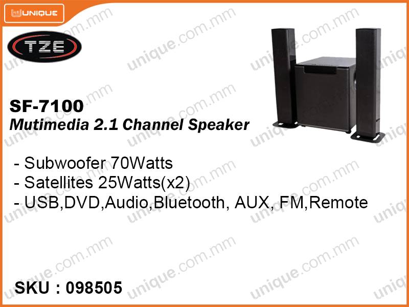 TZE SF-7100 Multimedia 2.1 Channel Speaker