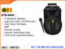 81 ETO-S803 Black Professional Karaoke Multimedia Speaker