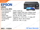 EPSON Eco Tank L8050 Photo Printer
