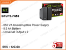 Green Tech 650VA UPS GTUPS-P650 Fiber (Battery 01 Year)