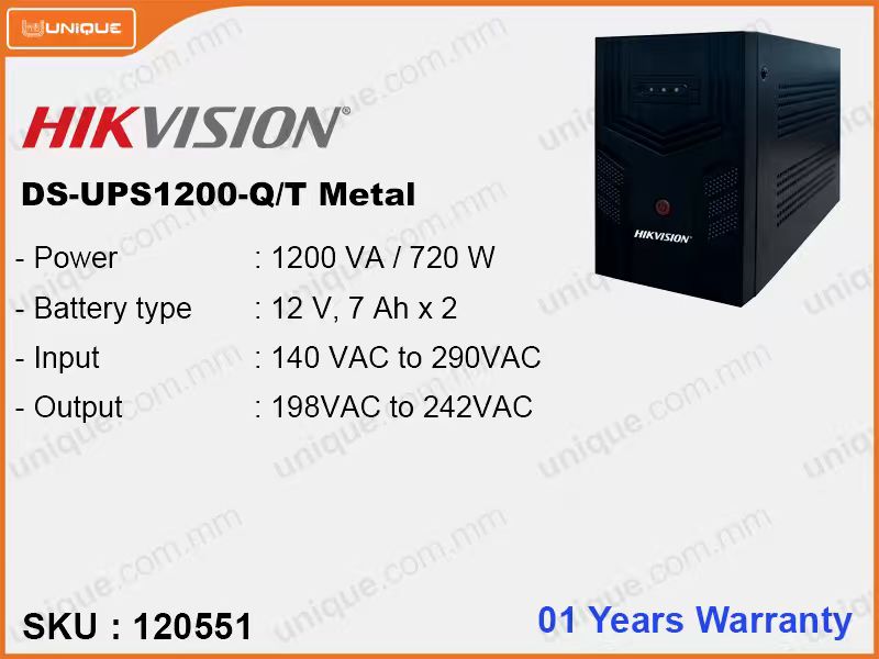 HIKVISION 1200VA UPS DS-UPS1200-Q/T Metal