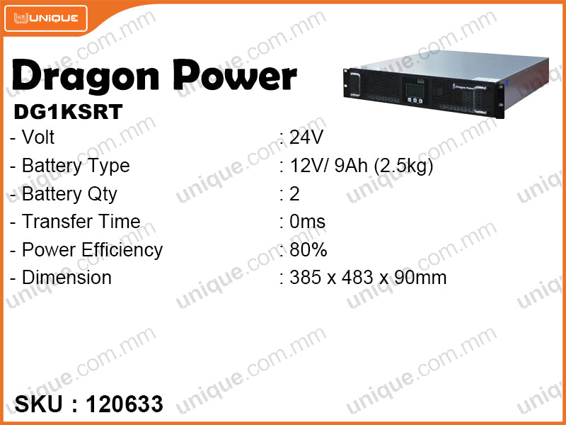 Dragon Power 1KVA Rack Type Online UPS