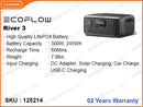 EcoFlow Power Station River 3 EFR705 (300W, 245Wh)
