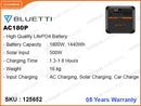 BLUETTI Power Station AC180P (1800W, 1440Wh)