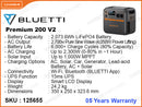 BLUETTI Power Station Premium 200 V2 (2700W, 2,073.6Wh)