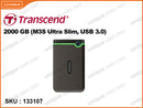 Transcend 2000GB M3,H3 Ultra Slim USB 3.0