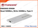 Transcend 250GB ESD260C External SSD