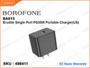 BOROFONE BAS15 Black Erudite Single Port PD30W Portable Charger (US)