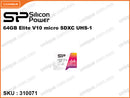 Silicon Power 64GB Elite V10 microSDXC UHS-1