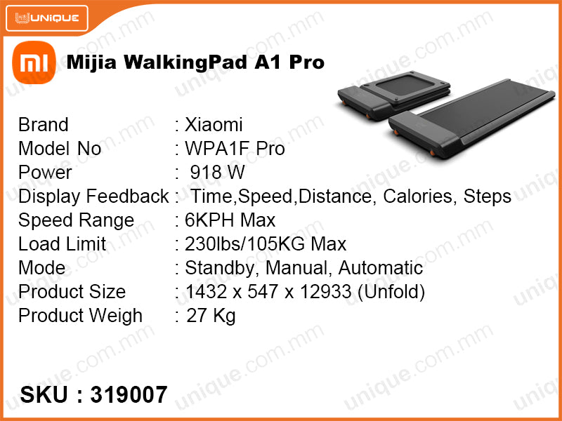 Xiaomi Mijia WPA1F Pro Black Walking Pad