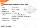 Xiaomi MJTZC01YM Body Composition Scale S400