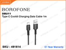 BOROFONE DBU11 Black Type C Cooldi Charging Data Cable 1m