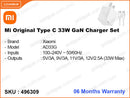 Mi AD33G 33W Type C GaN Charger Set