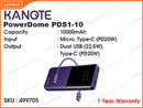 Kanote PDS1-10 Purple 10000mAh PowerDome Speed 22.5W Power Bank