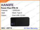 Kanote PPS-10 Black 10000mAh Power Plus 10.5W Power Bank