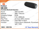 NexBeat NB-265 Black Portable Bluetooth Speaker
