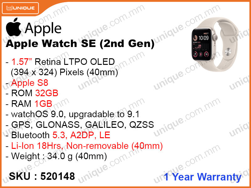 Apple Watch SE Gen 2 40mm