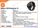 Mibro GS Explorer S XPAW023 Black