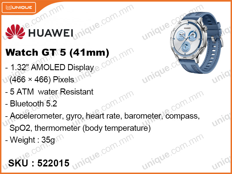 HUAWEI Watch GT 5 VLIB19 46mm Blue Woven Strap