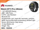 HUAWEI Watch GT 5 Pro VLI-B29 46mm Black Fluoroelastomer Strap