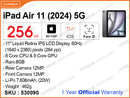 iPad Air 11'' M2 (2024) 6th Gen 256GB 5G