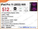 iPad Pro 11" M2 (2022) 512GB WiFi