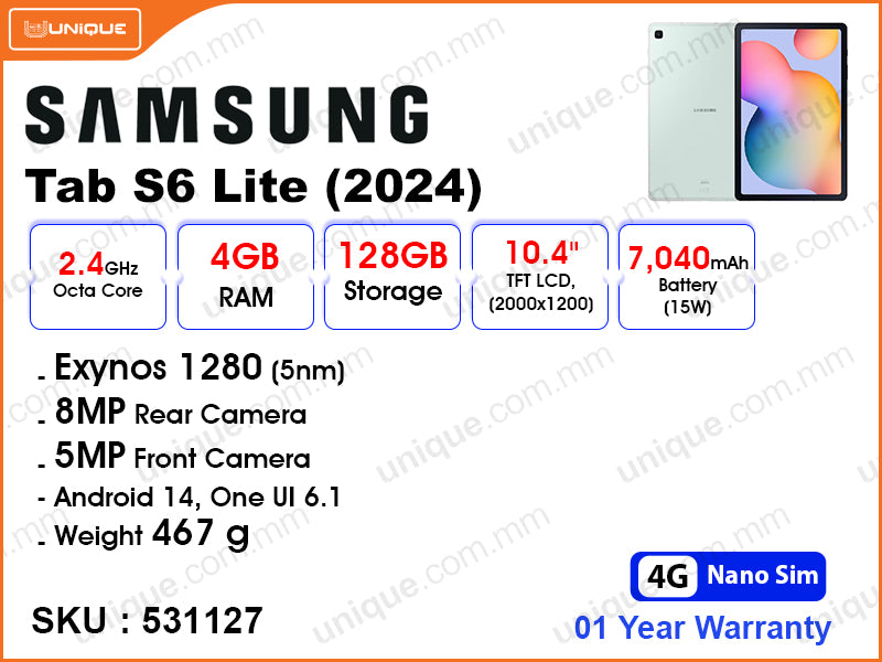 SAMSUNG Galaxy Tab S6 Lite (2024) 4GB, 128GB