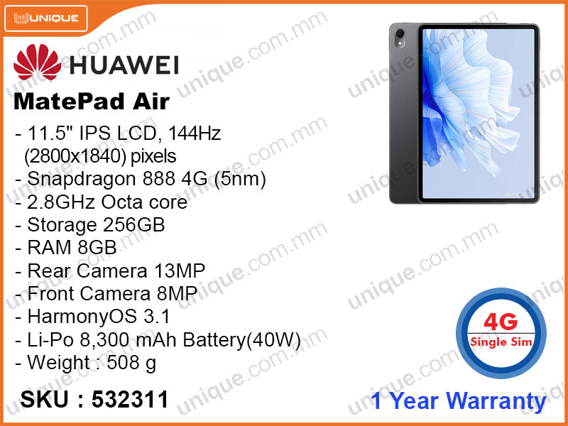 HUAWEI MatePad Air 8GB, 256GB Graphite Black