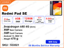 Redmi Pad SE 6GB, 128GB Wifi (06 Months Service Warranty)